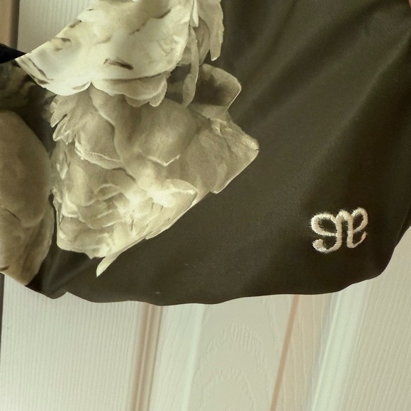 Albion Fit Rise Bralette Swim Top Large Green with white Flowers - Picture 4 of 4